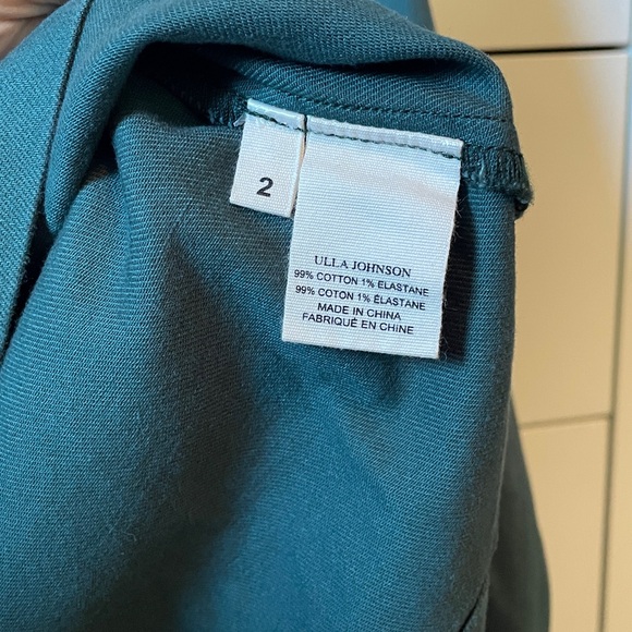 Ulla Johnson Malie Denim Top in Teal Size 2 - Picture 2 of 16